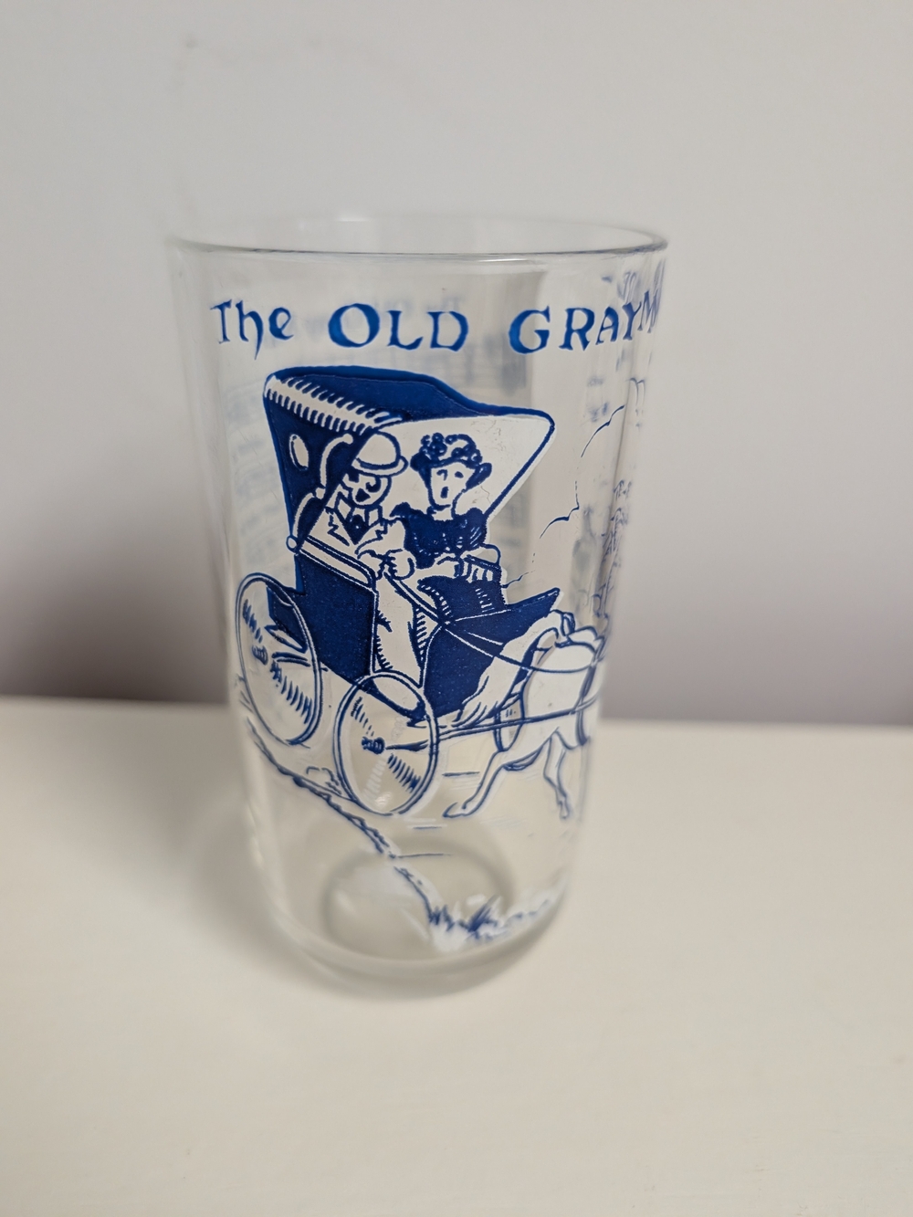 Vintage 1950s Hazel Atlas The Old Gray Mare Sheet Music Glass